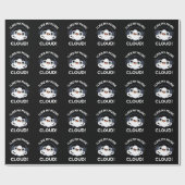 Ich mag meine Musik Cloud Funny Weather Pub Dark B Geschenkpapier (Flach)