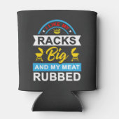 Ich mag meine Racks Big Funny GRILLEN Grill Master Dosenkühler (Rückseite)