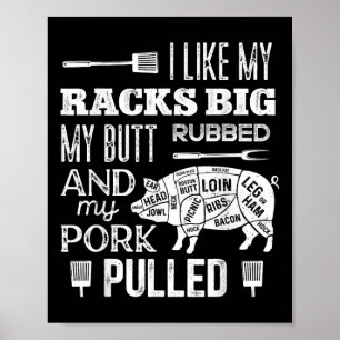 Ich mag meine Racks Big My Hintern Rubbed& Por Poster