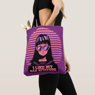 ICH MAG MEINE SCHLECHTE ATTITUDE MÄDCHEN LADIES TA TASCHE