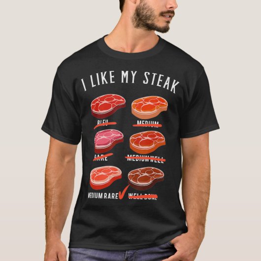Ich mag meine Steak Medium selten T-Shirt (Vorderseite)