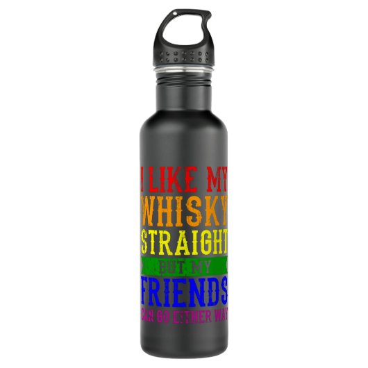ICH MAG MEINE WEISSE, RIESIGE LGBT-STRECKE Monat L Edelstahlflasche (Vorderseite)