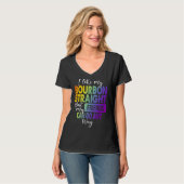 Ich mag meinen Bourbon gerade Longbt Pride Gay Les T-Shirt (Vorderseite Vollansicht)