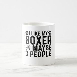 Ich mag meinen Boxer und 3 Leute Kaffeetasse