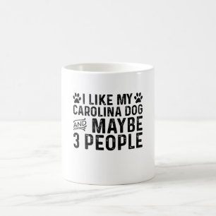 Ich mag meinen Carolina Hund und 3 Personen Kaffeetasse