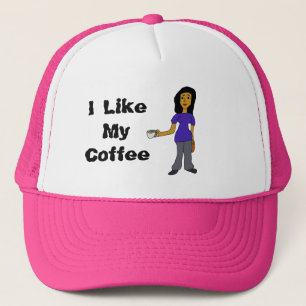 Ich mag meinen Cartoon Latina Truckerkappe