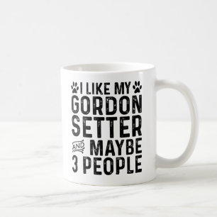 Ich mag meinen Gordon Setter und 3 Personen Kaffeetasse