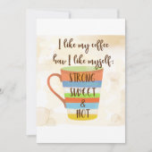 Ich mag meinen Kaffee Einladung (Vorderseite)