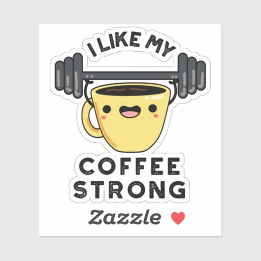 Ich mag meinen Kaffee, meinen starken, lustigen Dr Aufkleber (Blatt)