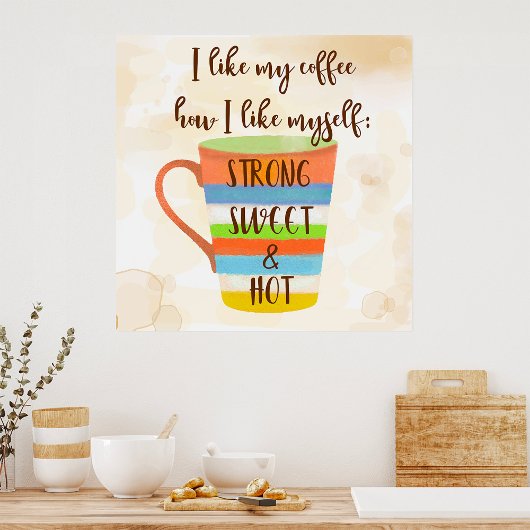 Ich mag meinen Kaffee Poster