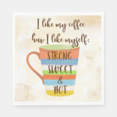 Ich mag meinen Kaffee Serviette (Vorderseite)