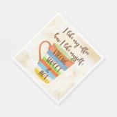 Ich mag meinen Kaffee Serviette (Ecke)