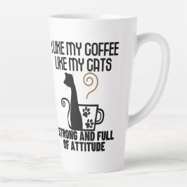 Ich mag meinen Kaffee, wie ich meine Katzen mag_ s Milchtasse