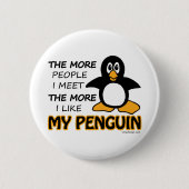 Ich mag meinen Pinguin Button (Vorderseite)