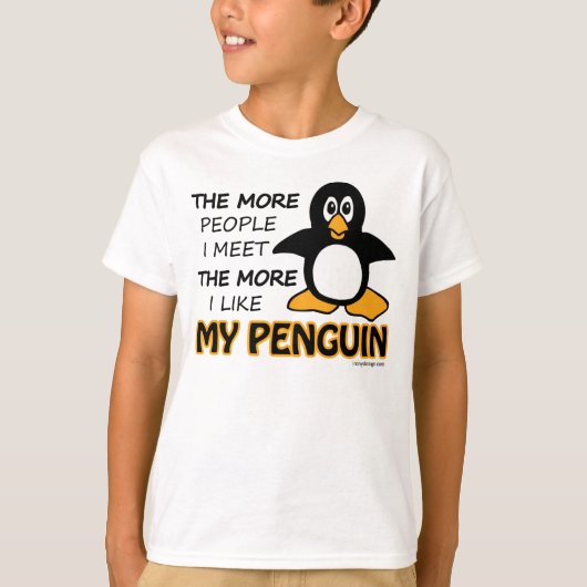 Ich mag meinen Pinguin T-Shirt (Vorderseite)
