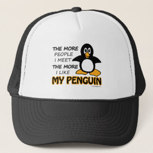 Ich mag meinen Pinguin Truckerkappe