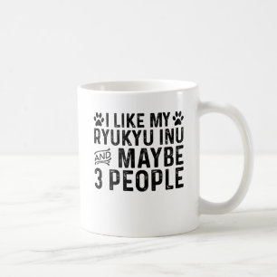 Ich mag meinen Ryukyu-Inu und 3 Leute Kaffeetasse