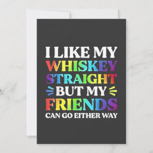 Ich mag meinen Whiskey direkt, aber meine Freunde  Feiertagskarte