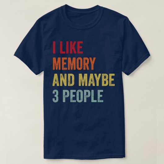Ich mag Memory Game vielleicht 3 Leute T-Shirt (Design vorne)