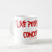 ICH MAG MENSCHEN ALS KONZEPT ! KAFFEETASSE (Vorderseite Links)
