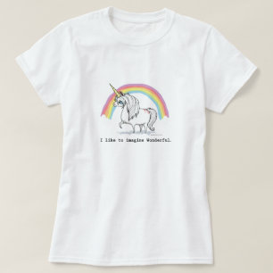 Ich mag mich der wunderbaren Einhorn-Frauen T-Shirt