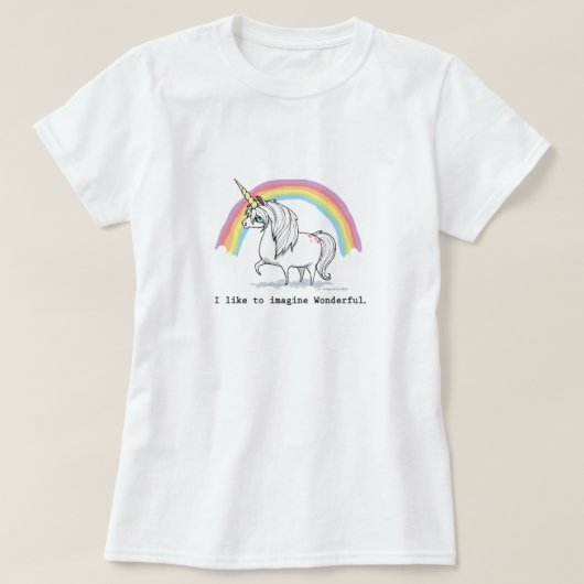 Ich mag mich der wunderbaren Einhorn-Frauen T-Shirt (Design vorne)