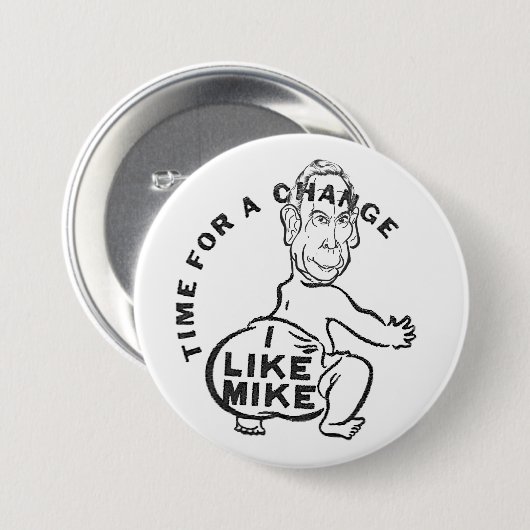 Ich mag Mike Button (Vorne & Hinten)
