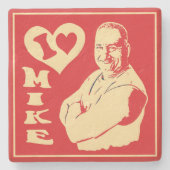 "Ich mag Mike" Coster Steinuntersetzer (Vorderseite)