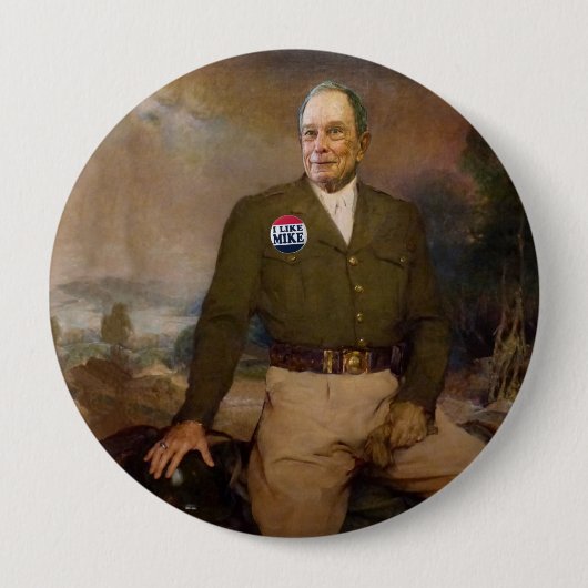 Ich mag Mike in einer Eisjacke Button (Vorderseite)