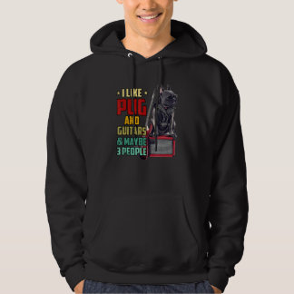 Ich mag Mops und Gitarre und vielleicht drei Leute Hoodie