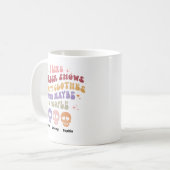 Ich mag Mord Shows 3 Personen RETRO HALLOWEEN Kaff Kaffeetasse (Vorderseite Links)