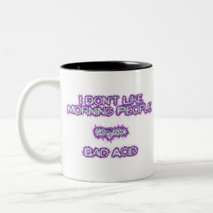Ich mag Morgenmenschen nicht Zweifarbige Tasse