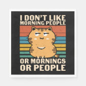ich mag Morgenmenschen oder Morgen oder Leute nich Serviette (Vorderseite)