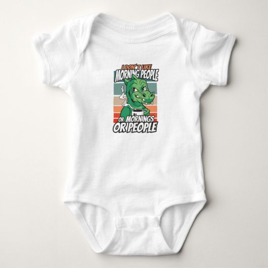 Ich mag Morgenmenschen oder Morgen oder Menschen n Baby Strampler (Vorderseite)