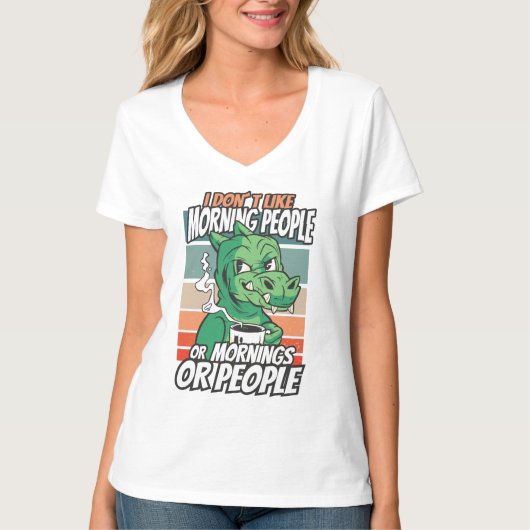 Ich mag Morgenmenschen oder Morgen oder Menschen n T-Shirt (Vorderseite)