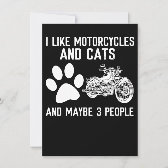 Ich mag Motorräder und Katzen Kunstgeschenk (Vorderseite)