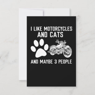 Ich mag Motorräder und Katzen Kunstgeschenk
