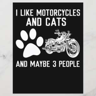 Ich mag Motorräder und Katzen Kunstgeschenk
