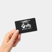 Ich mag Motorräder und Katzen Kunstgeschenk Ausweis (Handheld)