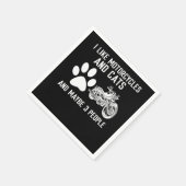 Ich mag Motorräder und Katzen Kunstgeschenk Serviette (Ecke)
