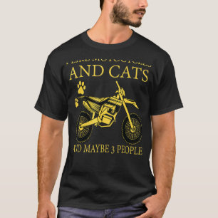 Ich mag Motorräder und Katzen und vielleicht 3 Leu T-Shirt