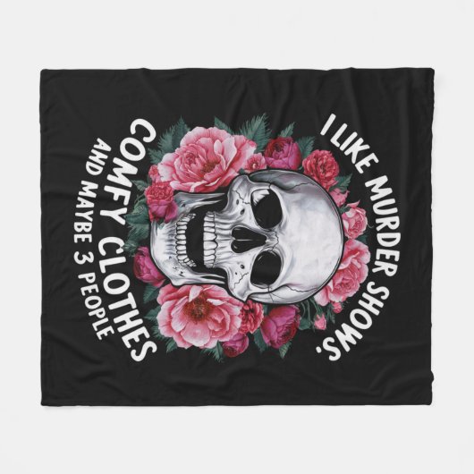 Ich mag Murder Shows Comfy Kleidung lustige Hallow Fleecedecke (Vorderseite (Horizontal))