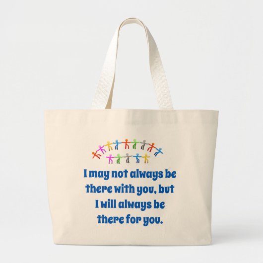 Ich mag nicht immer mit Ihnen da sein - Freundscha Jumbo Stoffbeutel (Vorne)