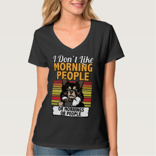 Ich mag nicht Morning People Chihuahua I Funny T-Shirt