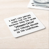 Ich mag nicht Pläne machen Rechteckiger Pappuntersetzer (angewinkelt)