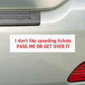 Ich mag nicht ticketsPASS beschleunigen ICH ODER Autoaufkleber (Auf Auto)