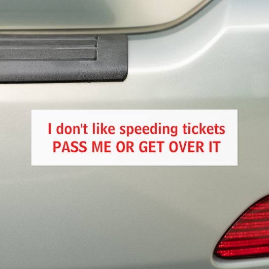 Ich mag nicht ticketsPASS beschleunigen ICH ODER Autoaufkleber (Auf Auto)