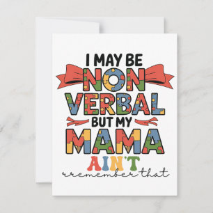 Ich mag nicht verbal sein, aber meine Mama nicht A Feiertagskarte