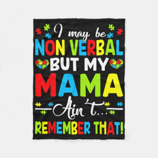 Ich mag nicht verbal sein, aber meine Mutter erinn Fleecedecke
