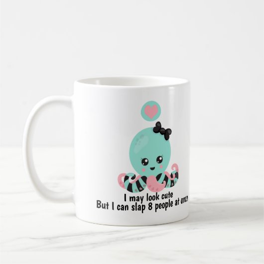 Ich mag Niedliche Slap 8 People Funny Octopus auss Kaffeetasse (Links)